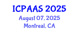 International Conference on Political and Administrative Sciences (ICPAAS) August 07, 2025 - Montreal, Canada