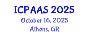 International Conference on Political and Administrative Sciences (ICPAAS) October 16, 2025 - Athens, Greece