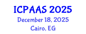 International Conference on Political and Administrative Sciences (ICPAAS) December 18, 2025 - Cairo, Egypt