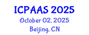 International Conference on Political and Administrative Sciences (ICPAAS) October 02, 2025 - Beijing, China