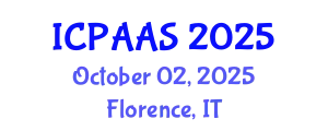 International Conference on Political and Administrative Sciences (ICPAAS) October 02, 2025 - Florence, Italy