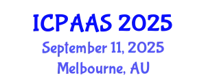 International Conference on Political and Administrative Sciences (ICPAAS) September 11, 2025 - Melbourne, Australia