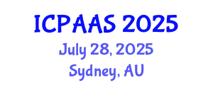 International Conference on Political and Administrative Sciences (ICPAAS) July 28, 2025 - Sydney, Australia