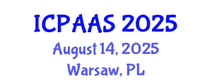 International Conference on Political and Administrative Sciences (ICPAAS) August 14, 2025 - Warsaw, Poland