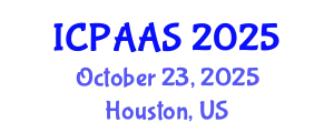International Conference on Political and Administrative Sciences (ICPAAS) October 23, 2025 - Houston, United States