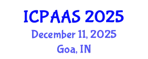 International Conference on Political and Administrative Sciences (ICPAAS) December 11, 2025 - Goa, India