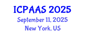 International Conference on Political and Administrative Sciences (ICPAAS) September 11, 2025 - New York, United States