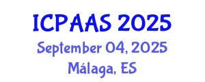 International Conference on Political and Administrative Sciences (ICPAAS) September 04, 2025 - Málaga, Spain