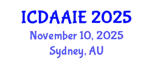 International Conference on Data and Artifical Intelligence Engineering (ICDAAIE) November 10, 2025 - Sydney, Australia