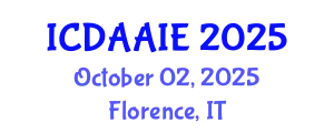 International Conference on Data and Artifical Intelligence Engineering (ICDAAIE) October 02, 2025 - Florence, Italy