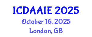 International Conference on Data and Artifical Intelligence Engineering (ICDAAIE) October 16, 2025 - London, United Kingdom