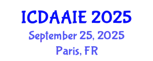 International Conference on Data and Artifical Intelligence Engineering (ICDAAIE) September 25, 2025 - Paris, France