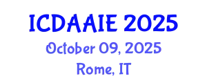 International Conference on Data and Artifical Intelligence Engineering (ICDAAIE) October 09, 2025 - Rome, Italy