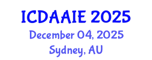 International Conference on Data and Artifical Intelligence Engineering (ICDAAIE) December 04, 2025 - Sydney, Australia