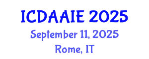 International Conference on Data and Artifical Intelligence Engineering (ICDAAIE) September 11, 2025 - Rome, Italy