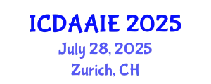 International Conference on Data and Artifical Intelligence Engineering (ICDAAIE) July 28, 2025 - Zurich, Switzerland