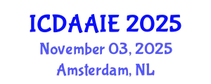 International Conference on Data and Artifical Intelligence Engineering (ICDAAIE) November 03, 2025 - Amsterdam, Netherlands
