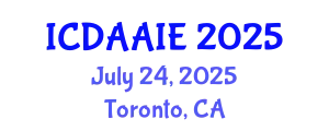 International Conference on Data and Artifical Intelligence Engineering (ICDAAIE) July 24, 2025 - Toronto, Canada