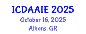 International Conference on Data and Artifical Intelligence Engineering (ICDAAIE) October 16, 2025 - Athens, Greece