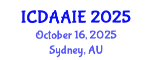 International Conference on Data and Artifical Intelligence Engineering (ICDAAIE) October 16, 2025 - Sydney, Australia