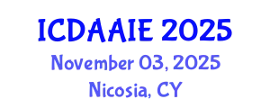 International Conference on Data and Artifical Intelligence Engineering (ICDAAIE) November 03, 2025 - Nicosia, Cyprus