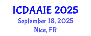 International Conference on Data and Artifical Intelligence Engineering (ICDAAIE) September 18, 2025 - Nice, France