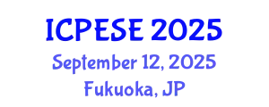 International Conference on Power and Energy Systems Engineering September 12, 2025 - Fukuoka, Japan