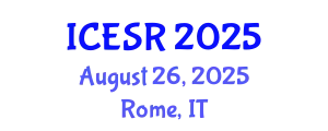 International Conference on Environmental Systems Research August 26, 2025 - Rome, Italy