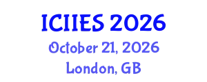 International Conference on Intelligent Information and Engineering Systems (ICIIES) October 21, 2026 - London, United Kingdom