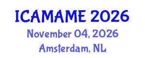 International Conference on Aerospace, Mechanical, Automotive and Materials Engineering (ICAMAME) November 04, 2026 - Amsterdam, Netherlands