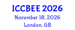 International Conference on Chemical, Biological and Environmental Engineering (ICCBEE) November 18, 2026 - London, United Kingdom