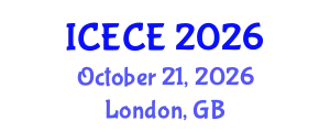 International Conference on Electrical and Communication Engineering (ICECE) October 21, 2026 - London, United Kingdom