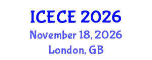 International Conference on Electrical and Communication Engineering (ICECE) November 18, 2026 - London, United Kingdom