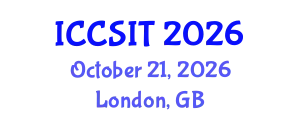 International Conference on Computer Science and Information Technology (ICCSIT) October 21, 2026 - London, United Kingdom
