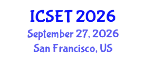 International Conference on Software Engineering and Technology (ICSET) September 27, 2026 - San Francisco, United States