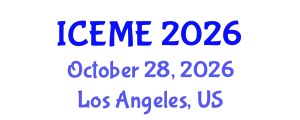 International Conference on Electrical and Mechatronics Engineering (ICEME) October 28, 2026 - Los Angeles, United States