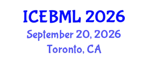 International Conference on e-Education, e-Business, e-Management and e-Learning (ICEBML) September 20, 2026 - Toronto, Canada