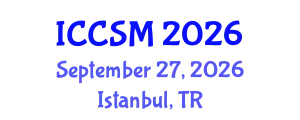International Conference on Computer Science and Mathematics (ICCSM) September 27, 2026 - Istanbul, Turkey