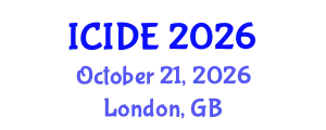 International Conference on Industrial Design Engineering (ICIDE) October 21, 2026 - London, United Kingdom