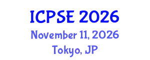 International Conference on Power Systems Engineering (ICPSE) November 11, 2026 - Tokyo, Japan