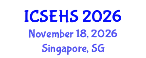 International Conference on Sport, Exercise and Health Sciences (ICSEHS) November 18, 2026 - Singapore, Singapore