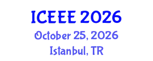 International Conference on Electrical and Electronics Engineering (ICEEE) October 25, 2026 - Istanbul, Turkey