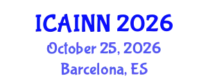 International Conference on Artificial Intelligence and Neural Networks (ICAINN) October 25, 2026 - Barcelona, Spain