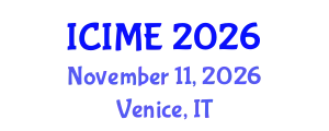 International Conference on Industrial and Mechanical Engineering (ICIME) November 11, 2026 - Venice, Italy