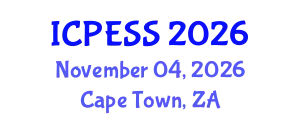 International Conference on Physical Education and Sport Science (ICPESS) November 04, 2026 - Cape Town, South Africa