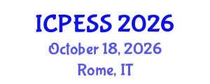 International Conference on Physical Education and Sport Science (ICPESS) October 18, 2026 - Rome, Italy