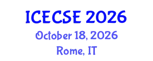 International Conference on Electrical and Computer Systems Engineering (ICECSE) October 18, 2026 - Rome, Italy