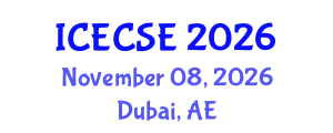 International Conference on Electrical and Computer Systems Engineering (ICECSE) November 08, 2026 - Dubai, United Arab Emirates