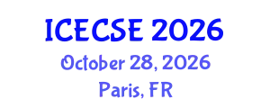 International Conference on Electrical and Computer Systems Engineering (ICECSE) October 28, 2026 - Paris, France