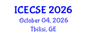International Conference on Electrical and Computer Systems Engineering (ICECSE) October 04, 2026 - Tbilisi, Georgia